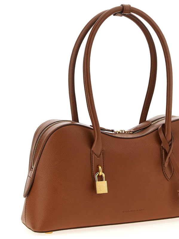 Brown polyamide shoulder bag-null