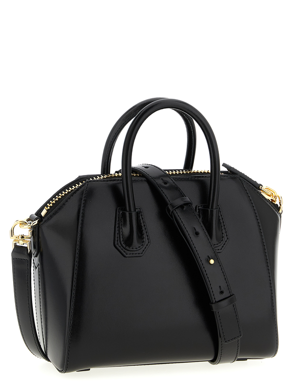 Black calfskin handbag-null
