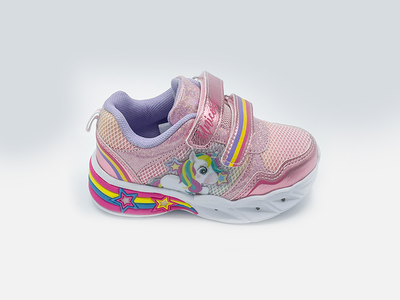 Disney first steps sneakers with lights ds8010021t, Pink, medium