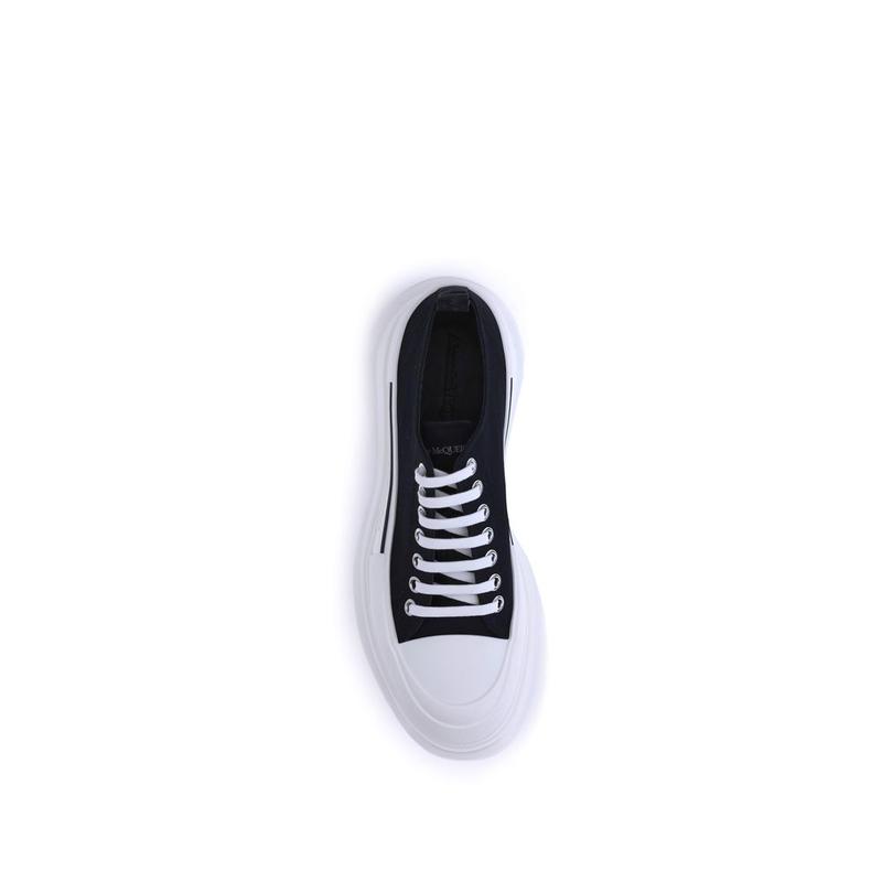 Black canvas chunky sneakers-null