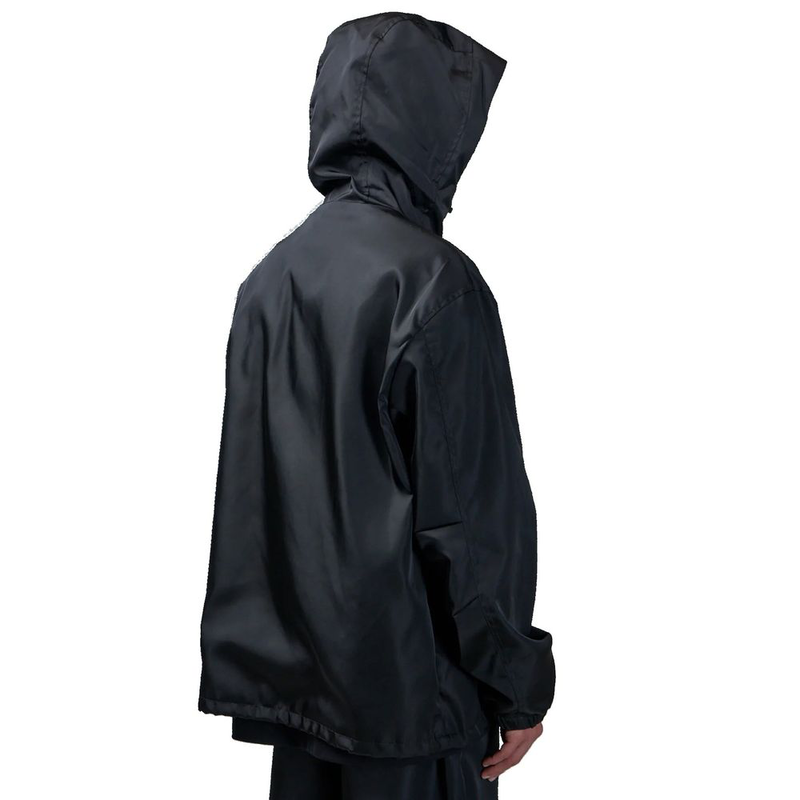 Black nylon shell jacket-null