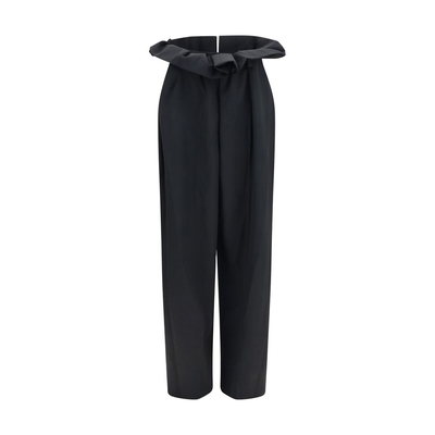 Black wool oves aries casual pants, Black, medium
