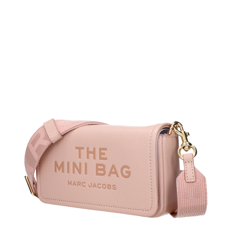 Pink leather crossbody bag-null
