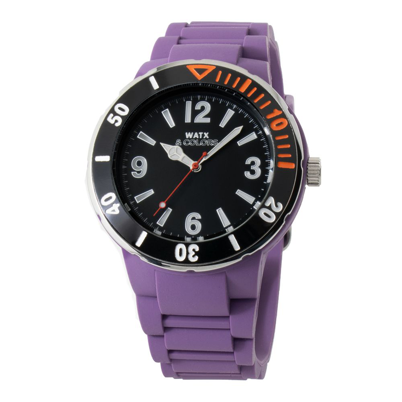 Purple synthetic sport watch-null