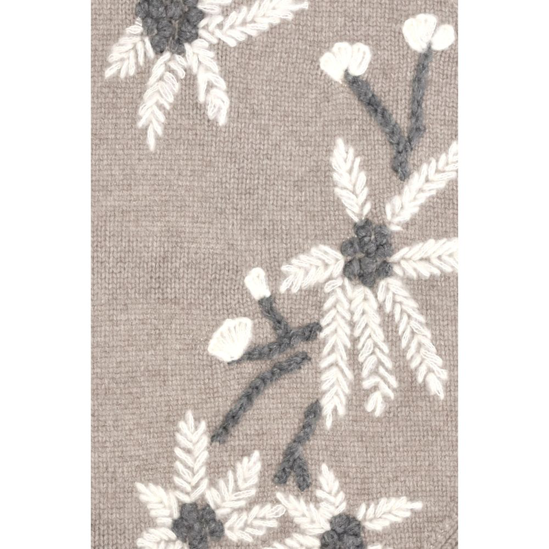 Beige wool oves aries scarf-null