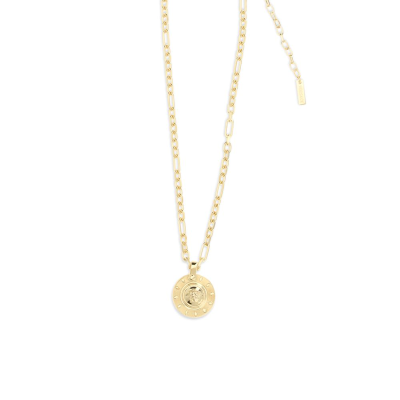 Gold brass necklace-null