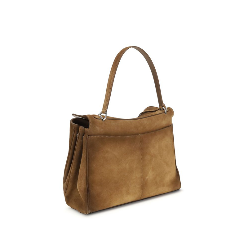 Brown calf leather bos taurus shoulder bag-null