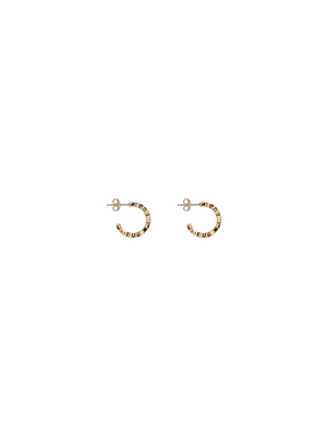 Gold brass earrings, Gold, medium