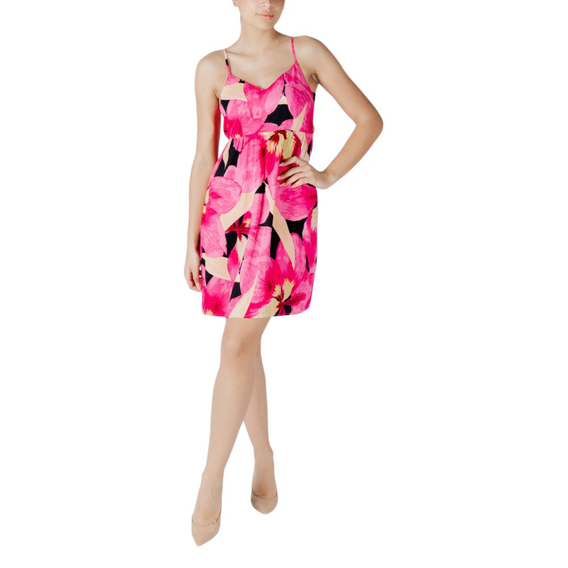 Pink viscose short dress-null