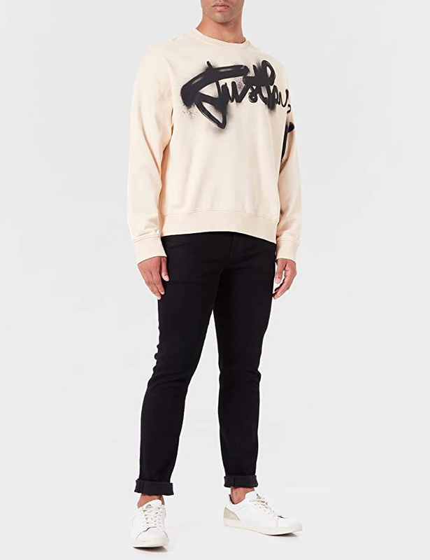 Spray print crew sweatshirt-null