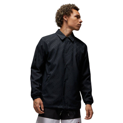 Nike jordan essentials jacket all over print, Black / Sail, medium