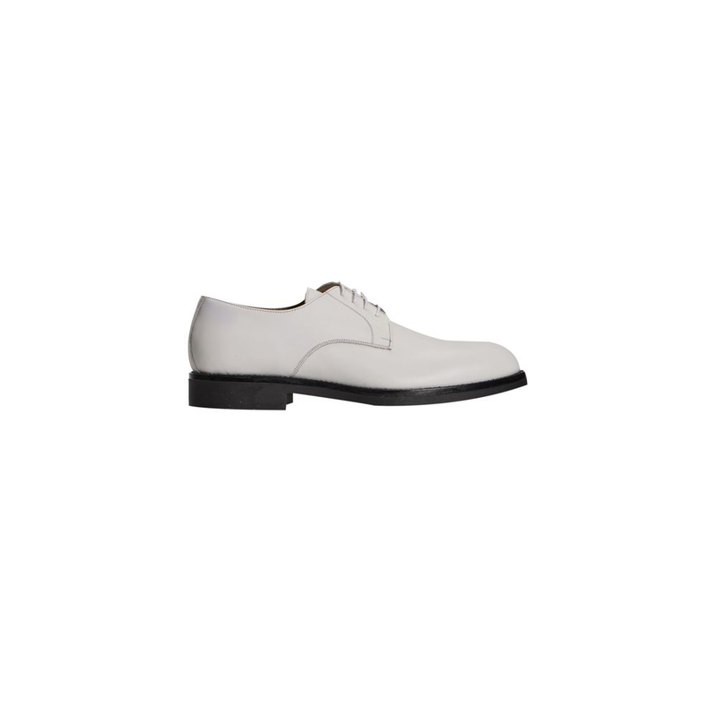 White leather men shoe-null