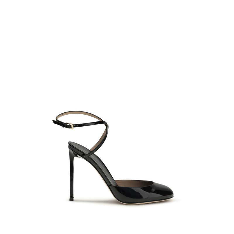 Black calf leather bos taurus high heel pumps-null