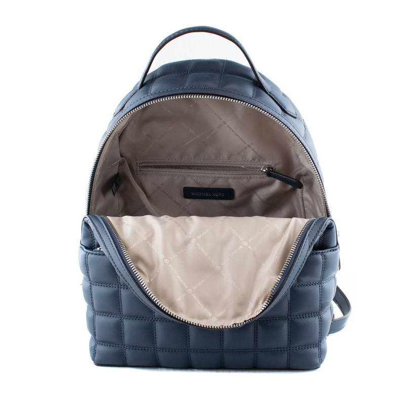 Blue artificial leather backpack-null