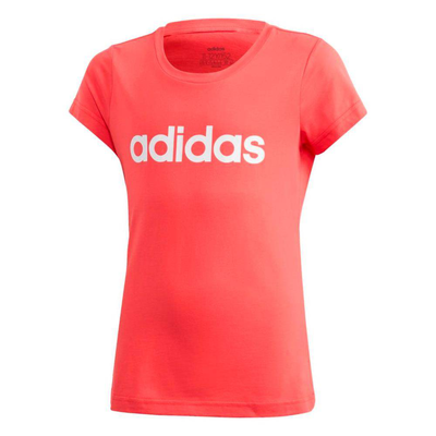 Girls e linear t-shirt, Core Pink / White, medium