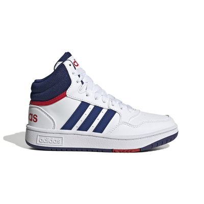Adidas boys hoops mid shoes, White, medium