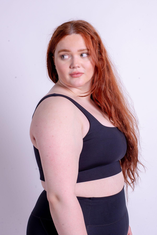 Product image: Girlfriend collective one shoulder bianca bra in black-null