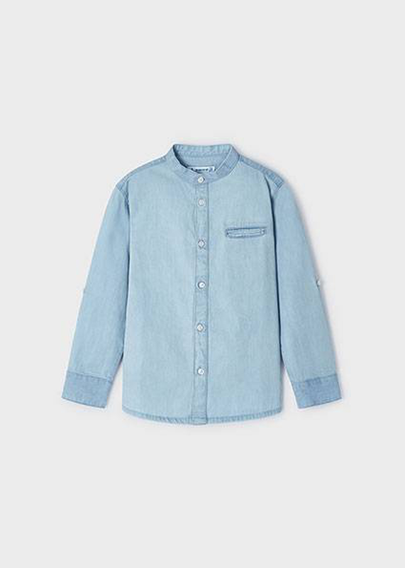 Πουκαμισο denim γιακας mao image number null