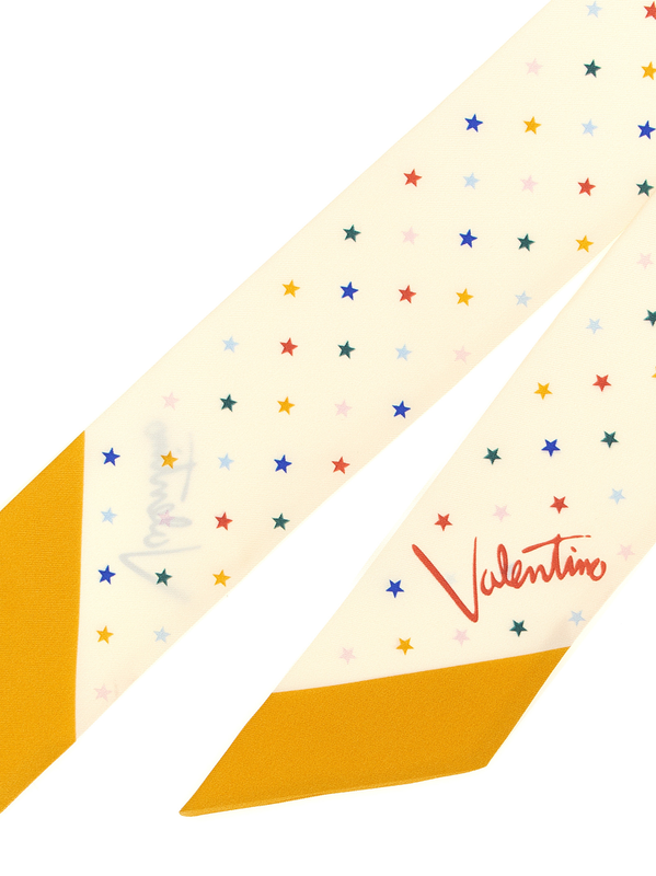 Multicolor silk foulard-null