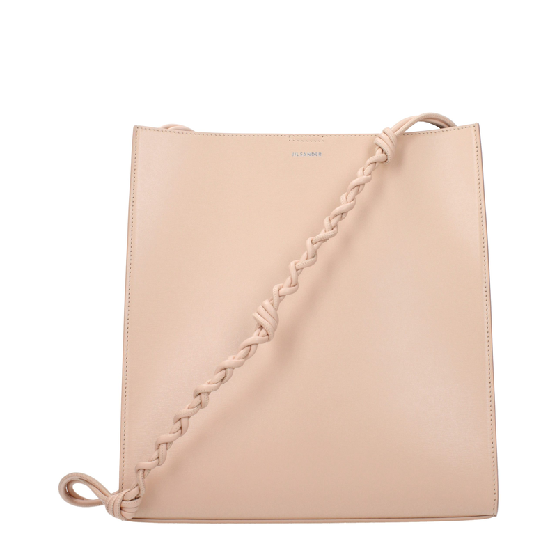 Pink leather shoulder bag-null