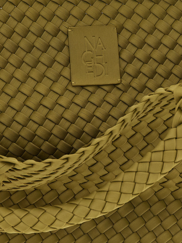 Bicolor nylon handbag-null