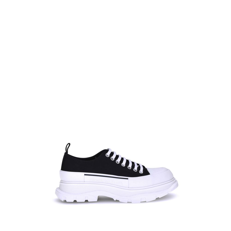 Black canvas chunky sneakers-null