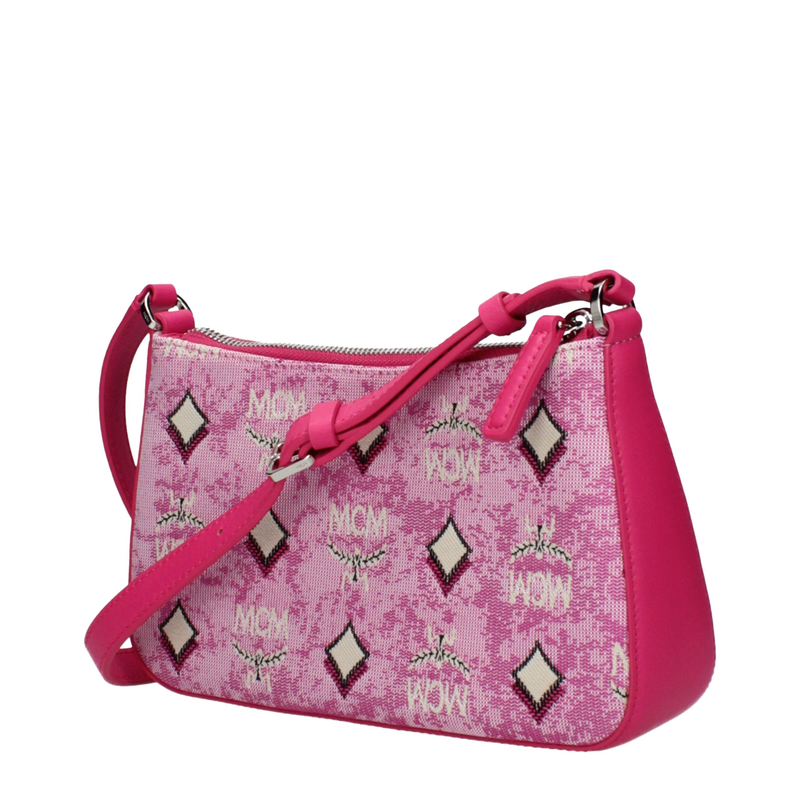 Pink fabric crossbody bag-null