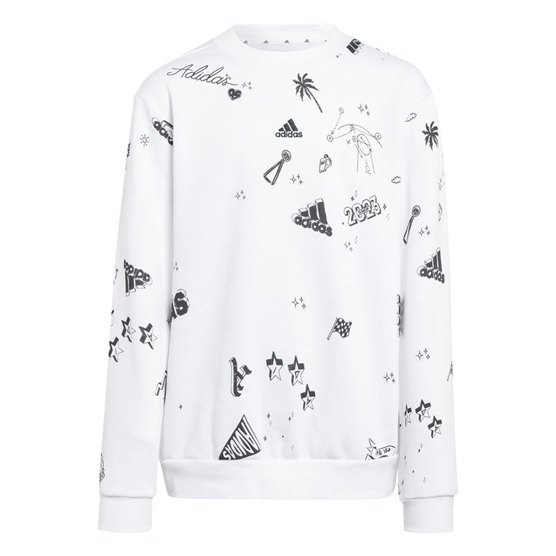 Adidas jg bluv q3sweat     white/black-null