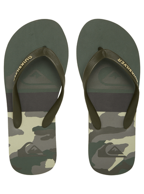 Quiksilver molokai panel - flip-flops for boys (aqbl100493), Green/black, medium