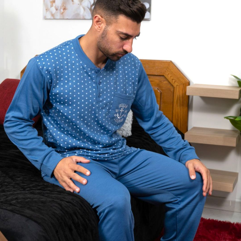 Mens pajamas in flanel fabric #m3225 image number null