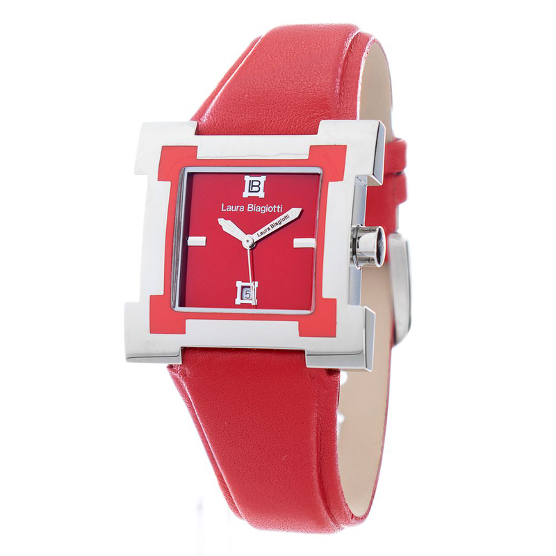 Multicolor leather dress watch-null