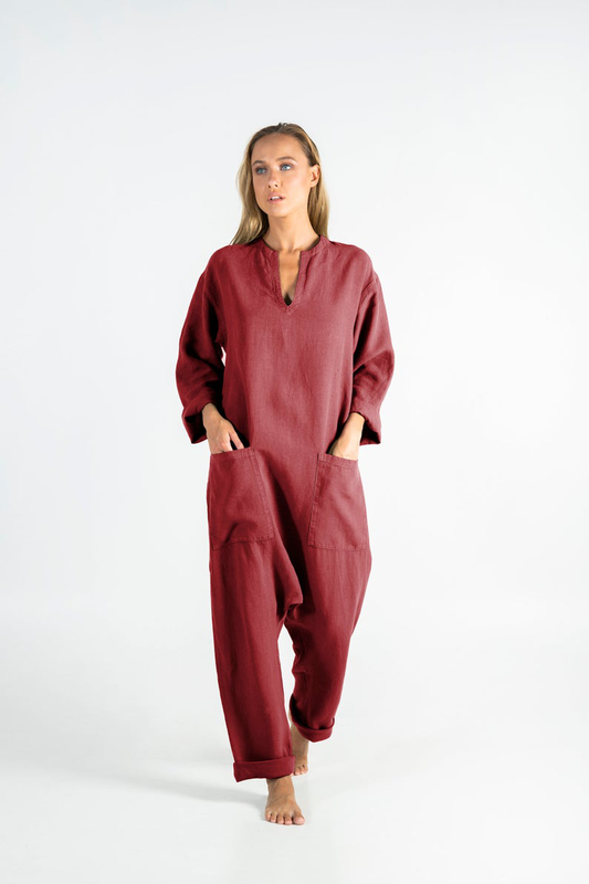 Kyoto linen jumpsuit image number null