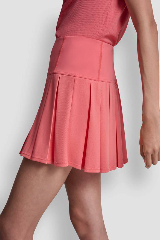 Court pique pleated tennis skirt-null