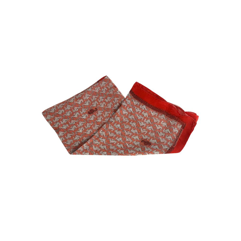 Red silk women scarf-null