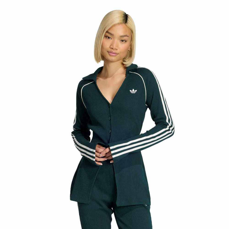 Adidas button down waffle top-null