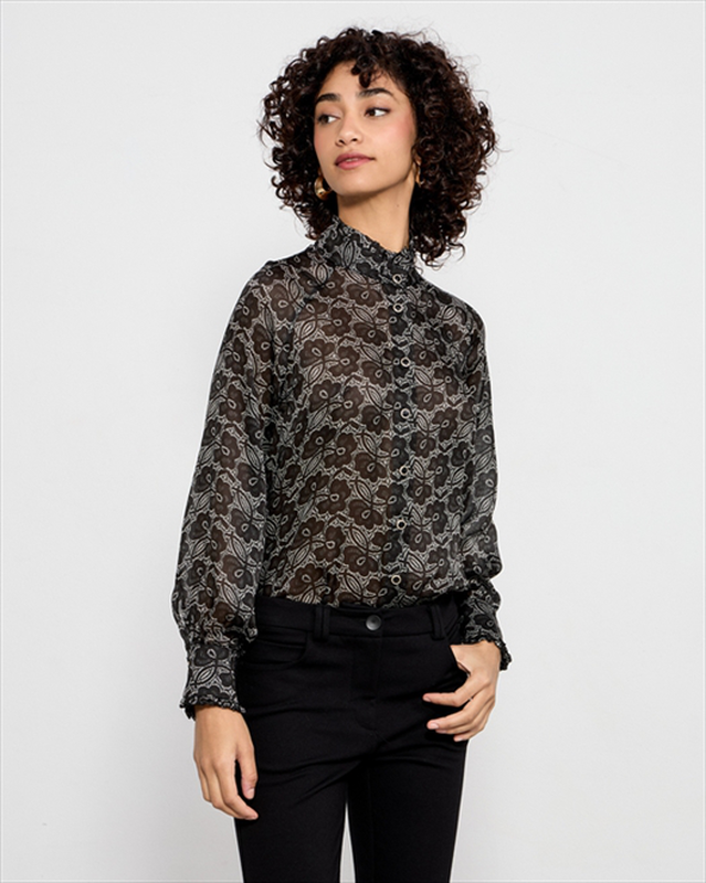 Chiffon shirt printed image number null