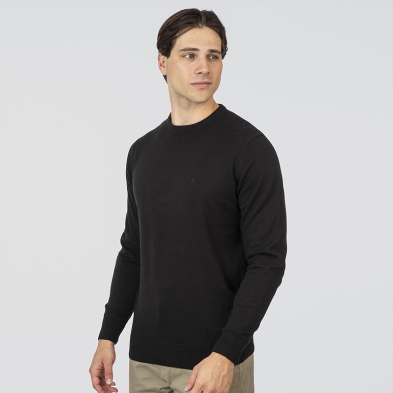 Basic cotton round neck knitwear-null