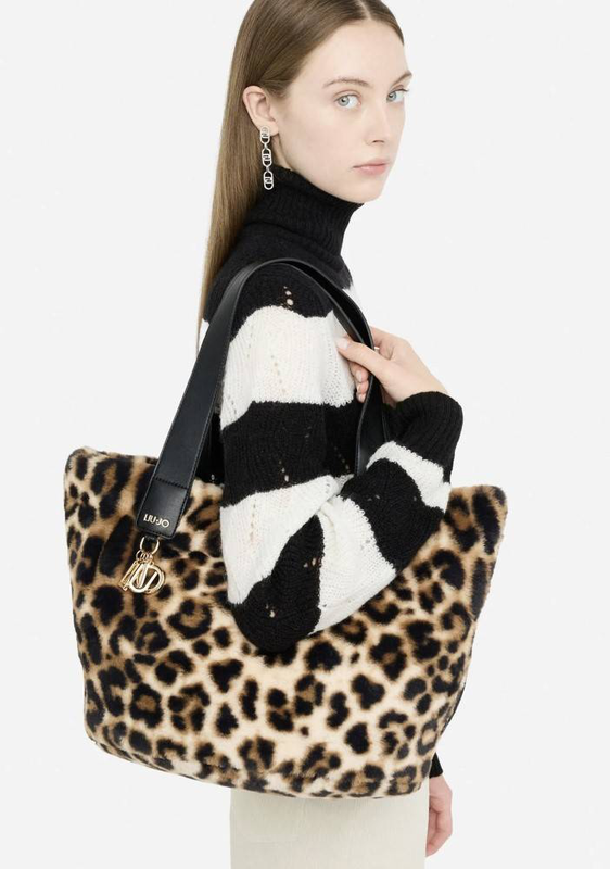 Liu Jo large faux fur hobo bag-null
