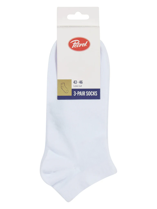 Petrol 3-pack sneaker socks shorestone - white-null