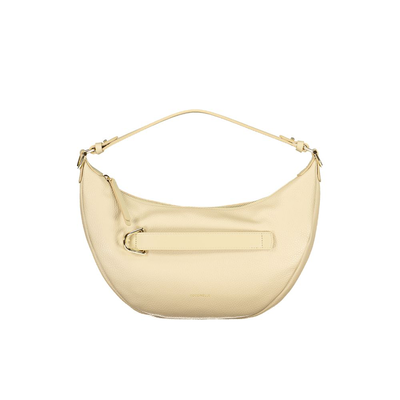 Beige leather women handbag, Beige, medium