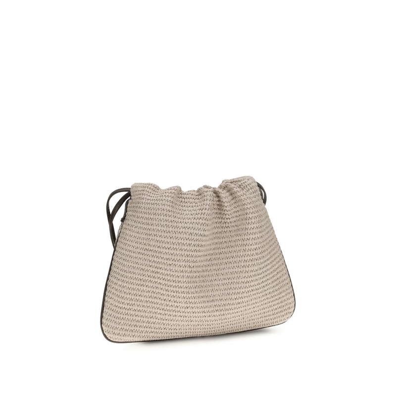 Beige cotton handbag-null