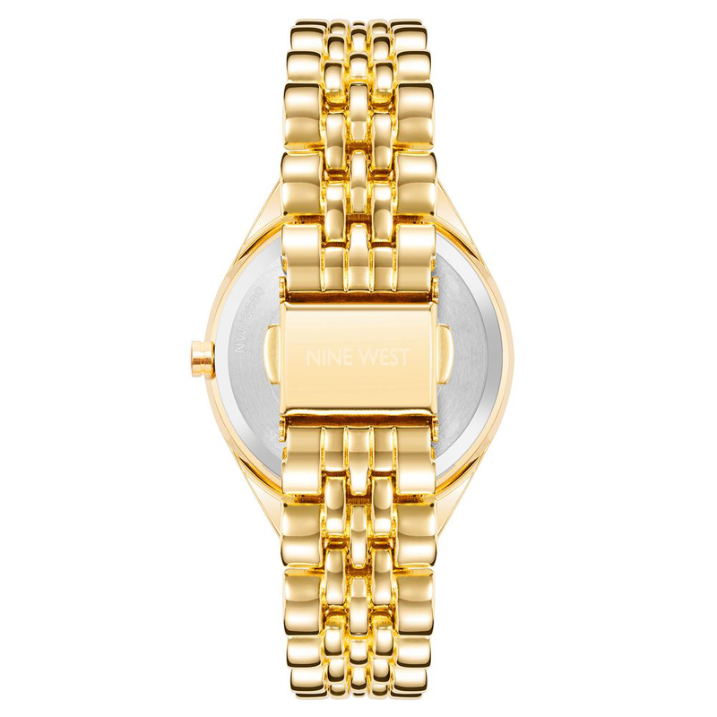 Gold metal dress watch-null