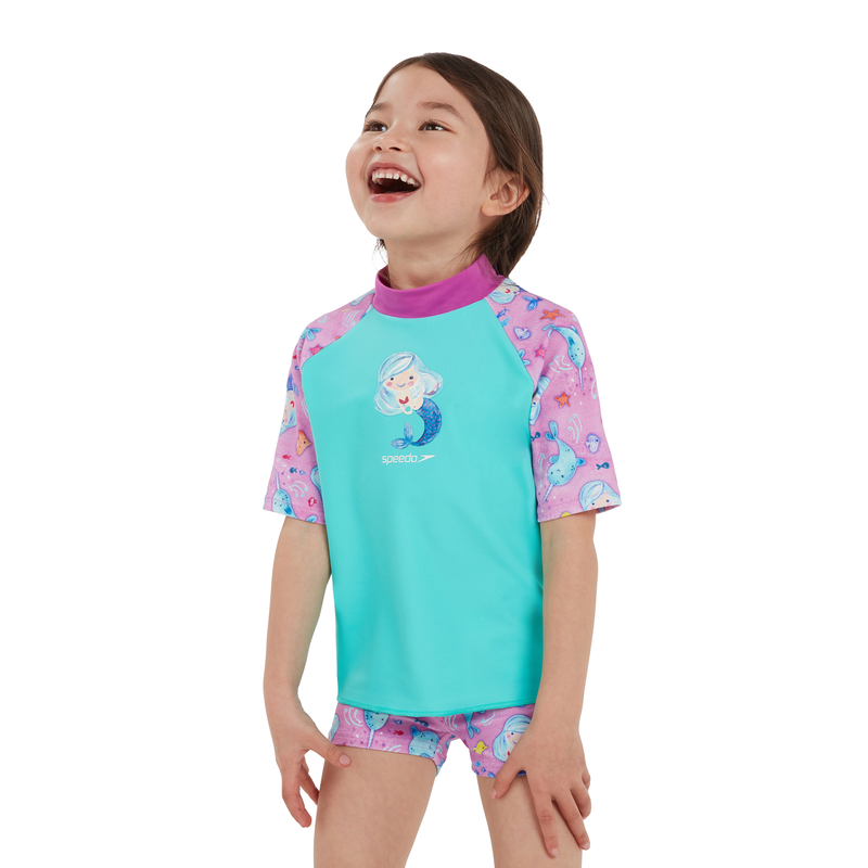 Product image: Speedo infant girls short sleeve printed rash top set (11882-null