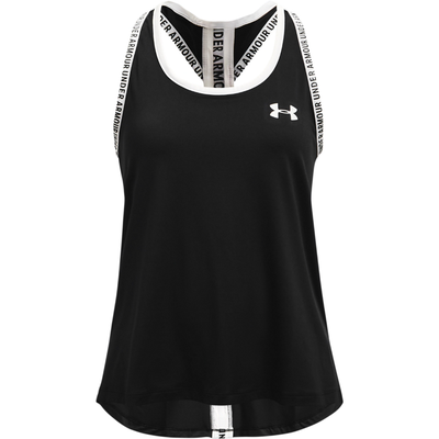 Under armour ua knockout tank, Black/white-dk Smoke Grey, medium