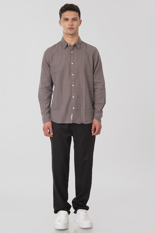 Rebase cotton lino textured shirt-null