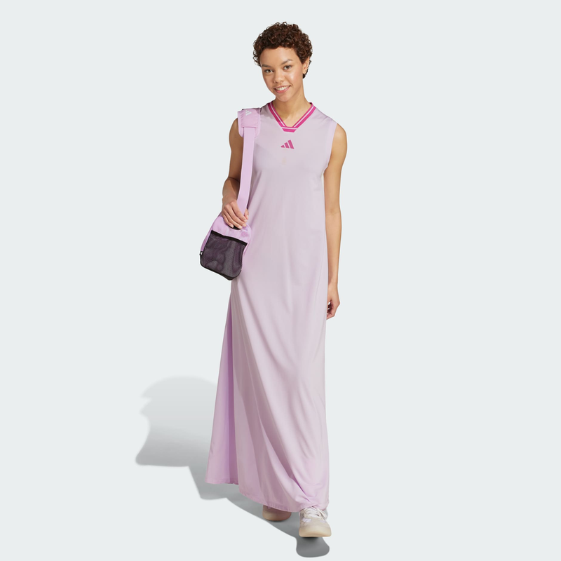Tiro cut 3-stripes soft mesh long dress-null