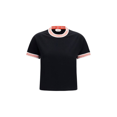 Black cotton t-shirt, Black, medium