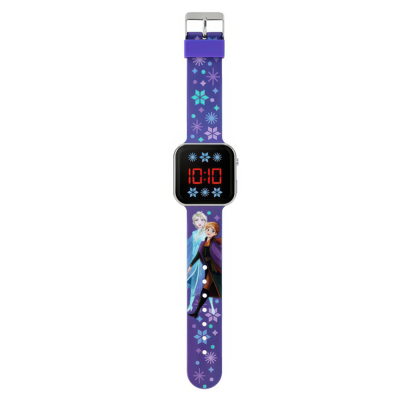 Product image: Disney frozen kid's digital led purple silicone strap watch, , medium-null