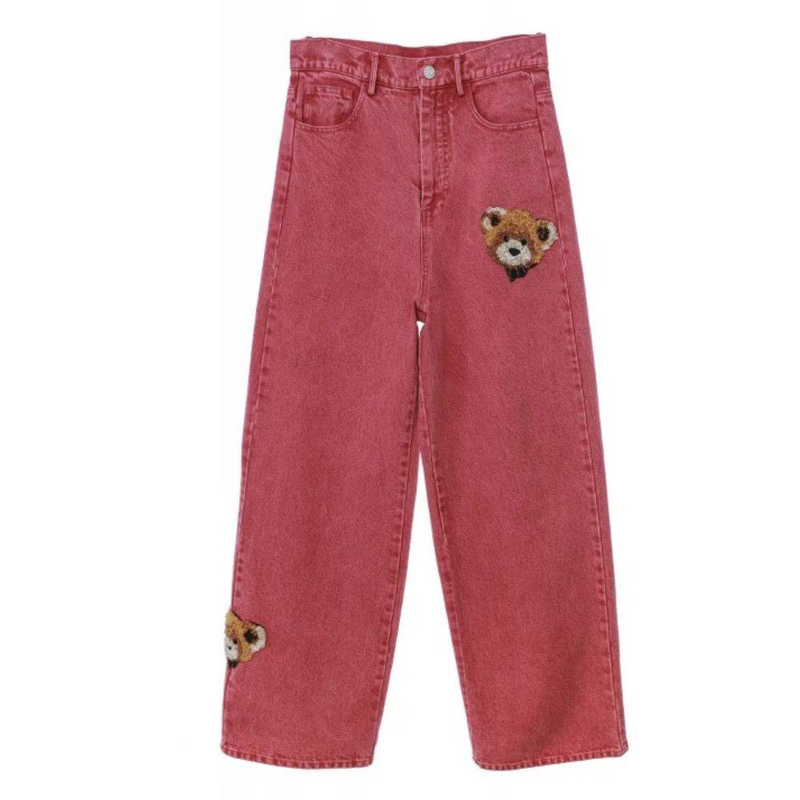 Mwm teddy denim pants-null