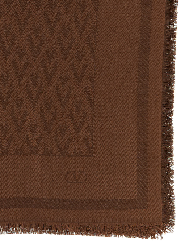 Brown silk scarf-null
